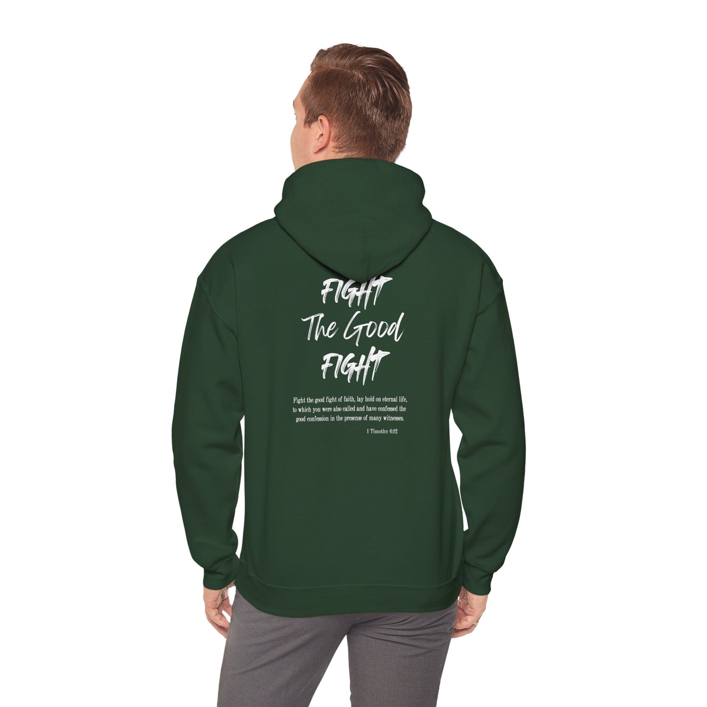 Fight the Good Fight Inspirational Unisex Heavy Blend™ Hoodie