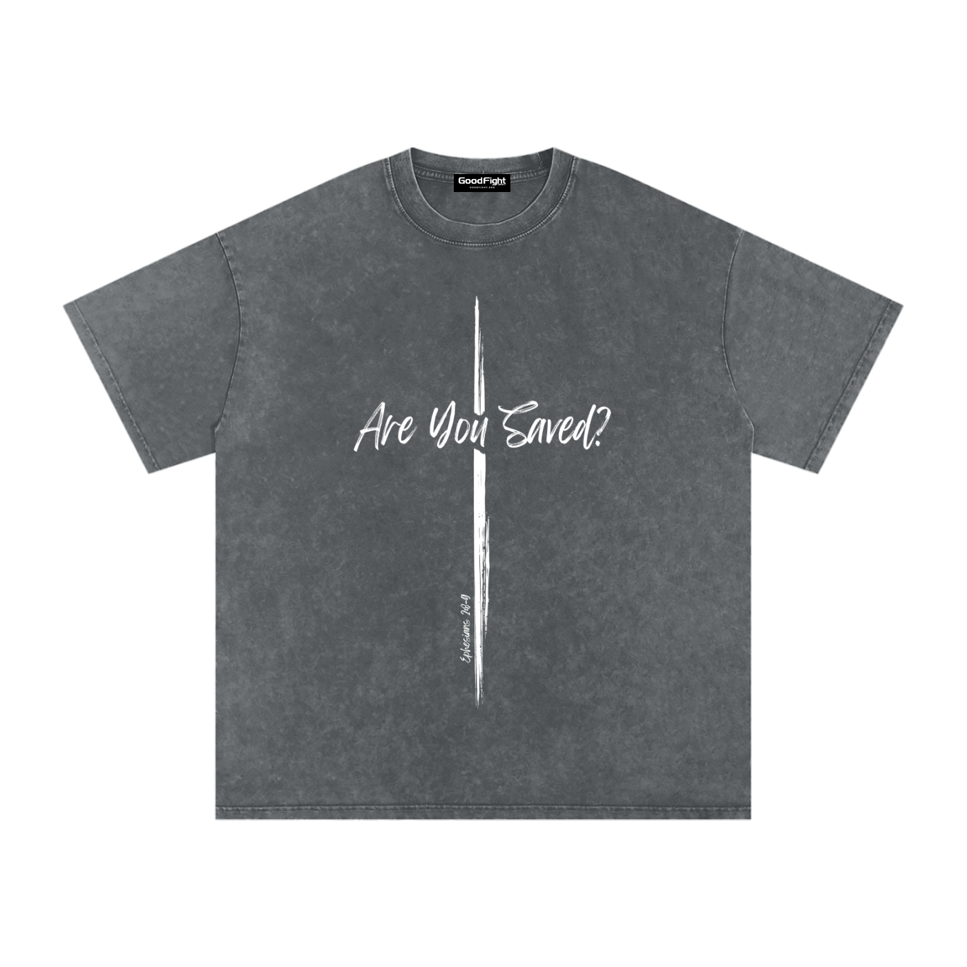 Are You Saved? Snow Washed Oversized T-Shirt