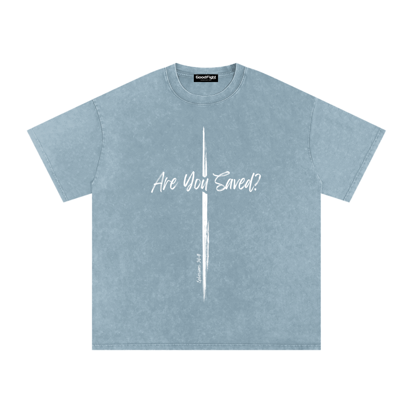 Are You Saved? Snow Washed Oversized T-Shirt